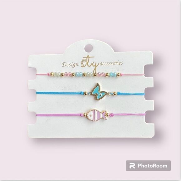Macrame String Evil Eye Lucky Boho Bracelet NEW Set of 3 - Picture 1 of 3